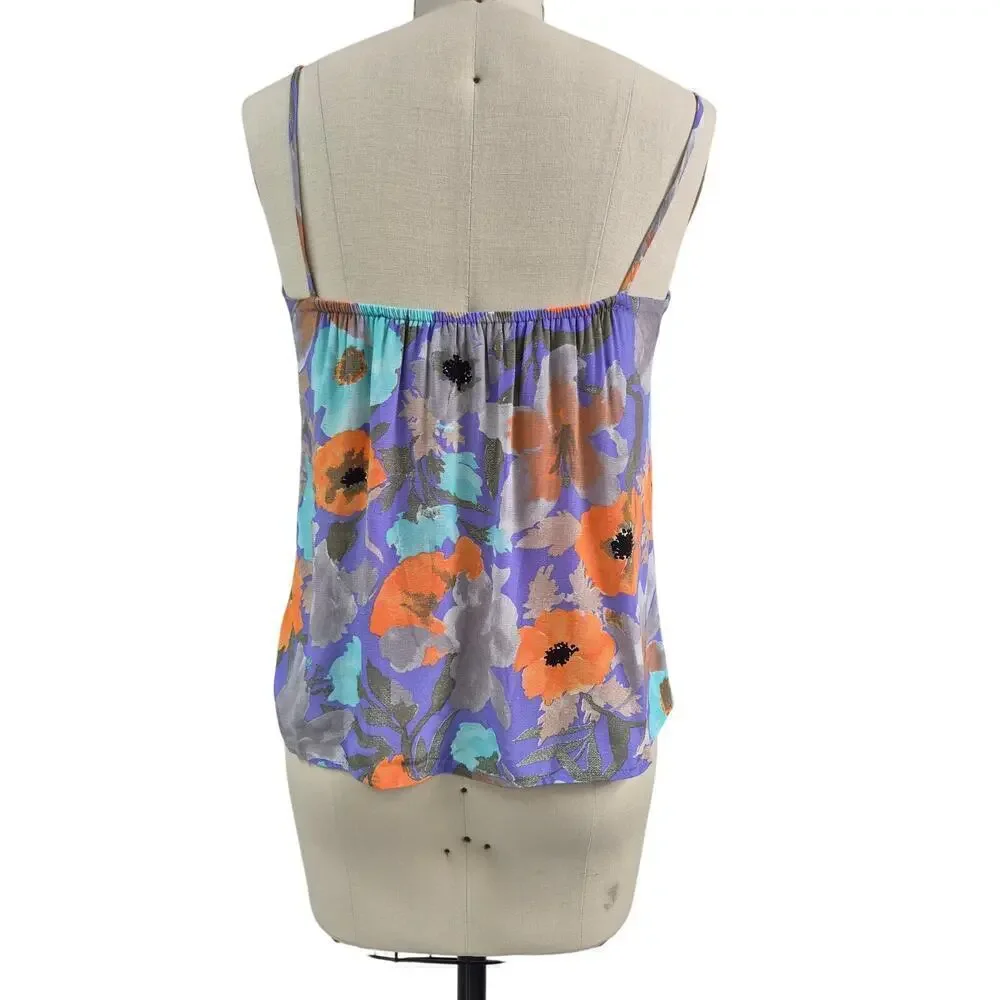 A.C. Sport, Sz.8 tank & jacket set Colorful poppy floral print 80s Pastels